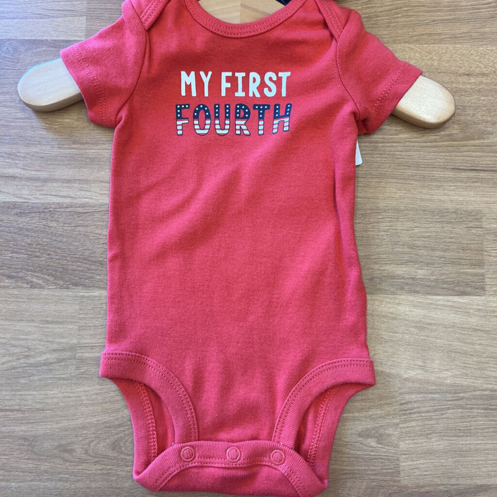 NWT First Fourth SS Onesie / Bib Set