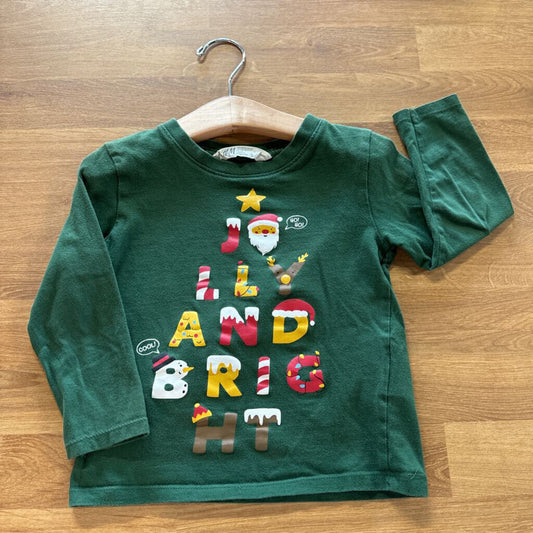 H&M Jolly & Bright LS Tee - 3/4