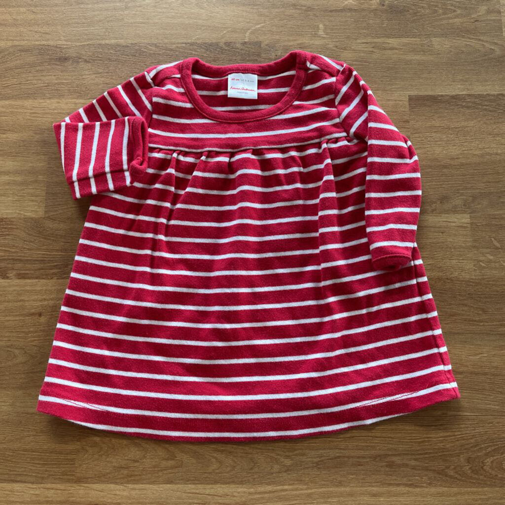 Hanna Andersson Stripe LS Dress - 3/6m