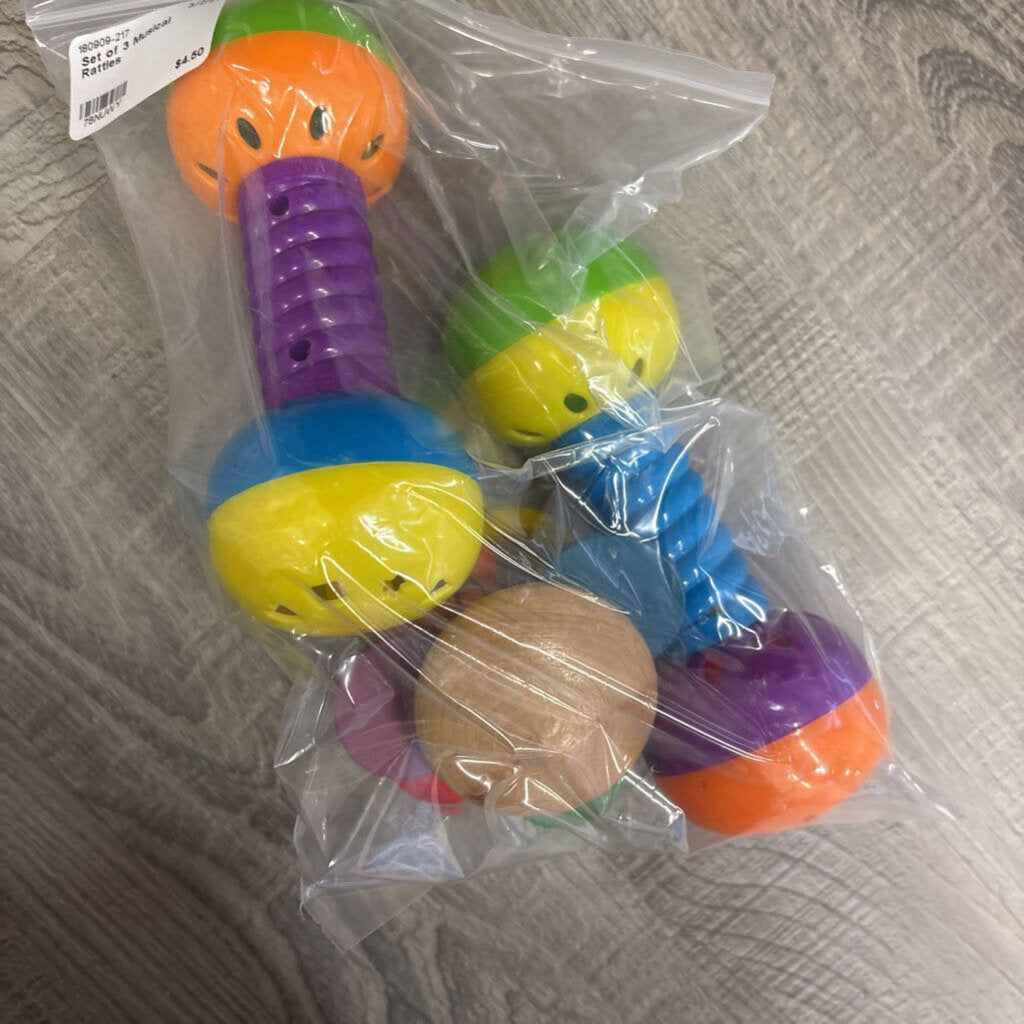 Set of 3 Musical Rattles