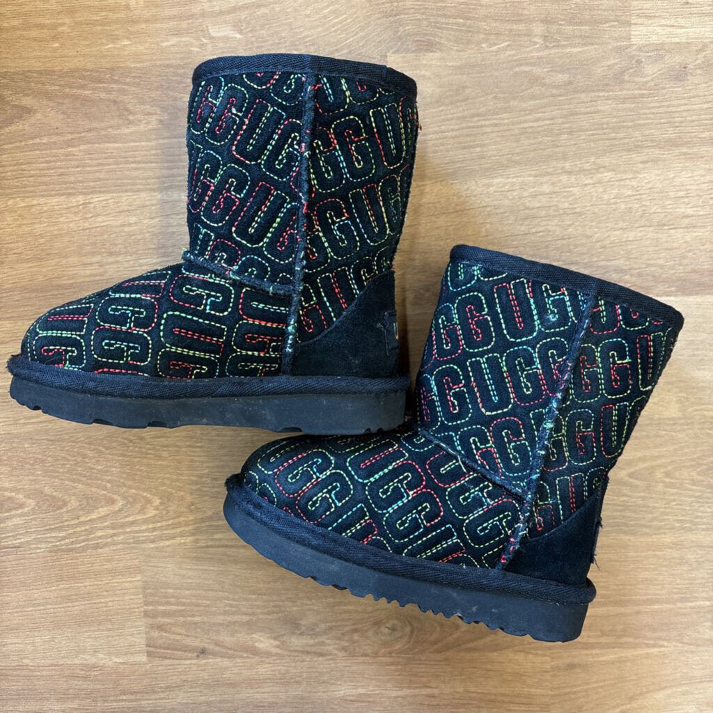 Ugg Black Embroidered Boots - 7
