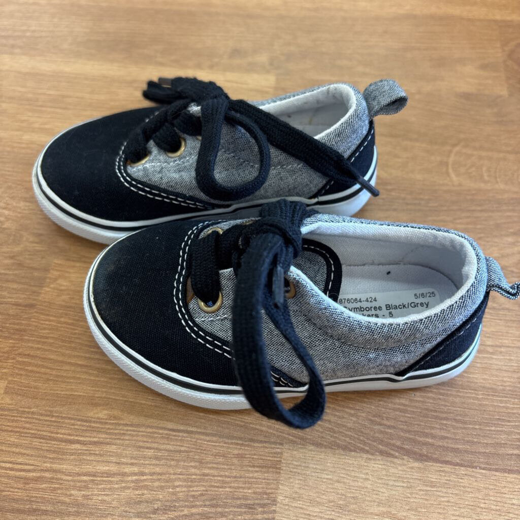 Gymboree Black/Grey Sneakers - 5