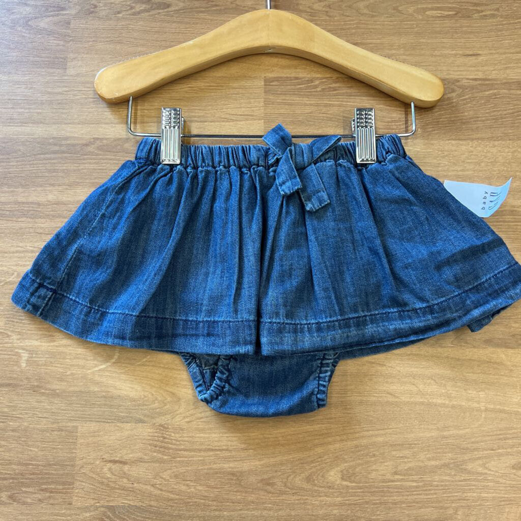 NWT Baby Gap Chambray Bloomer Skirt 6-12M