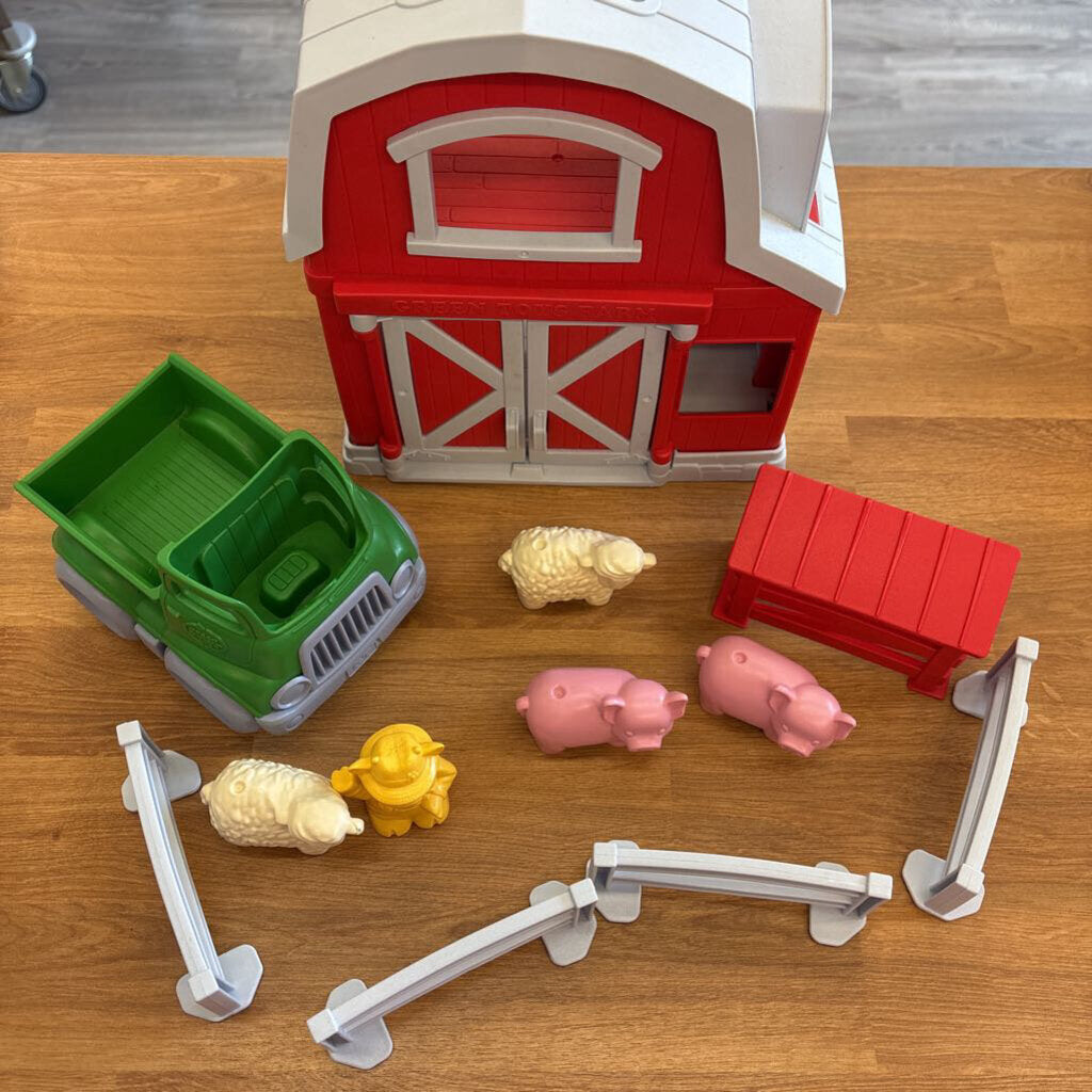 Green Toys Barn w/ Truck & Accessories