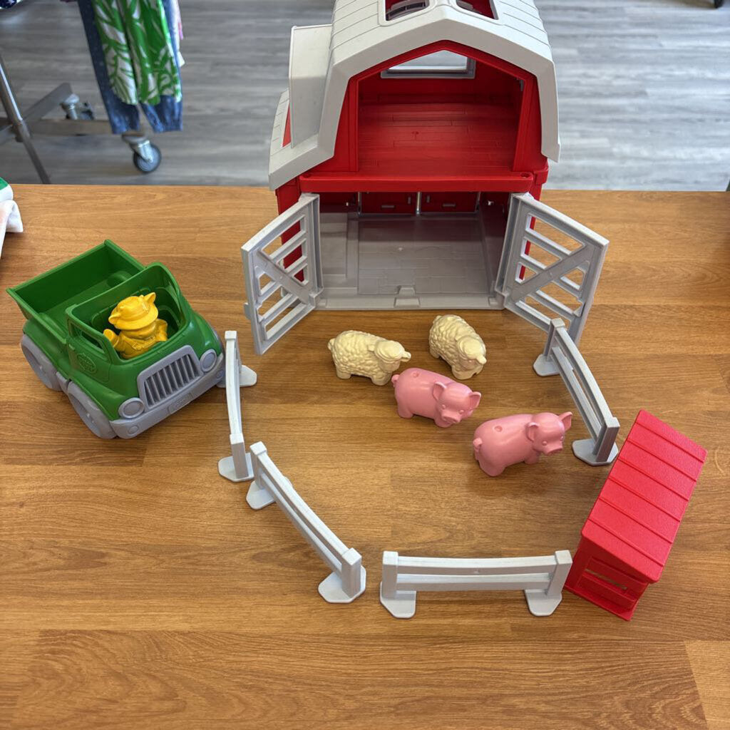 Green Toys Barn w/ Truck & Accessories