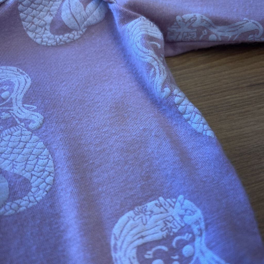 Spearmint Love Bamboo Mermaid LS Onesie - NB
