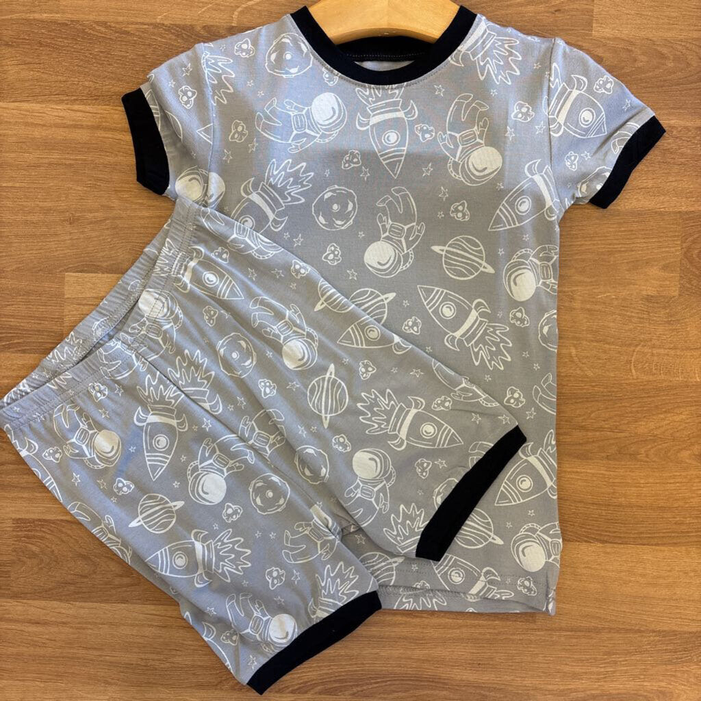 NEW Vanenit Grey Space Viscose Short Pjs - 4/5