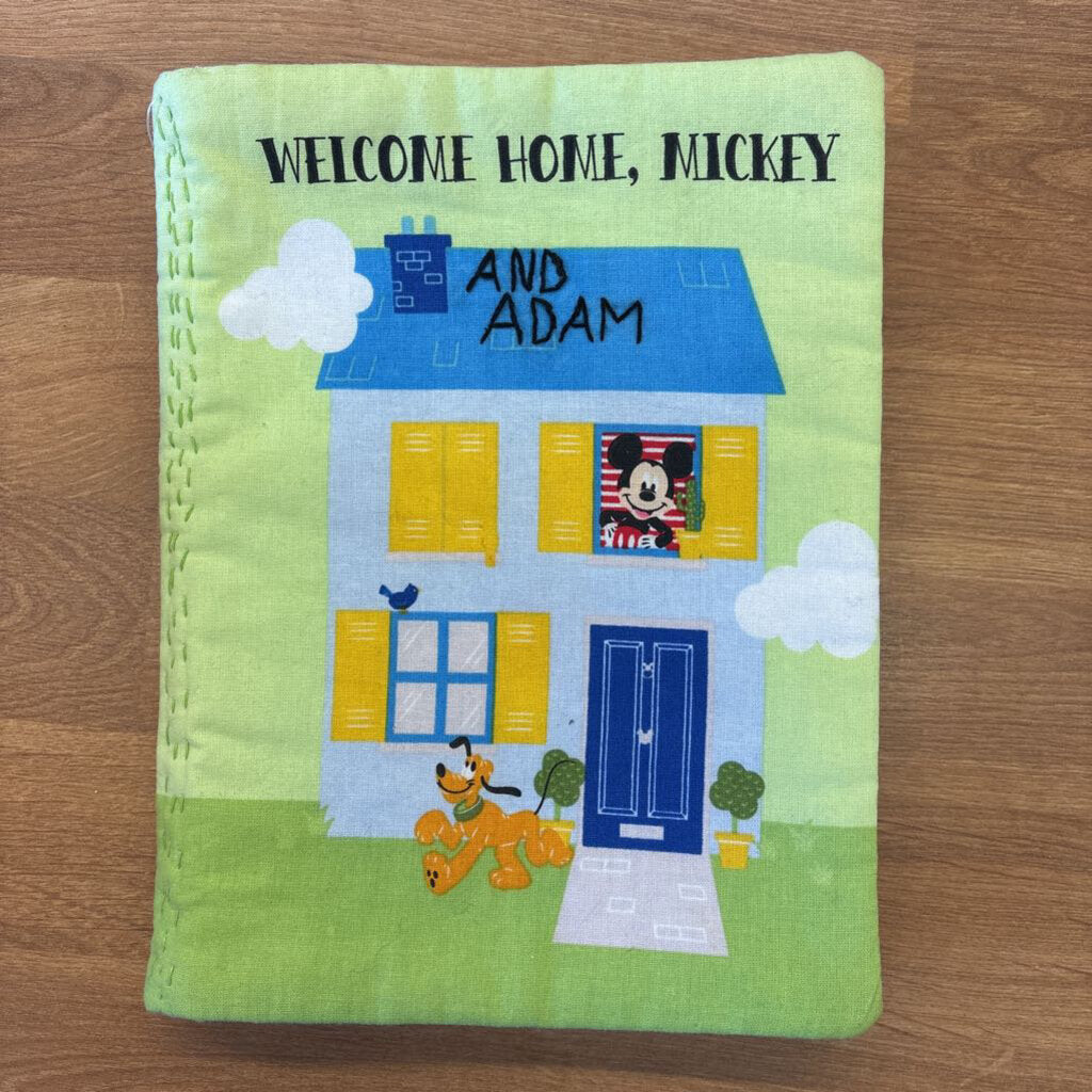 Welcome Home Mickey Fabric Book