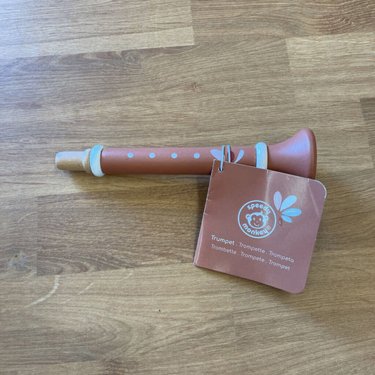 NEW Speedy Monkey Wood Trumpet