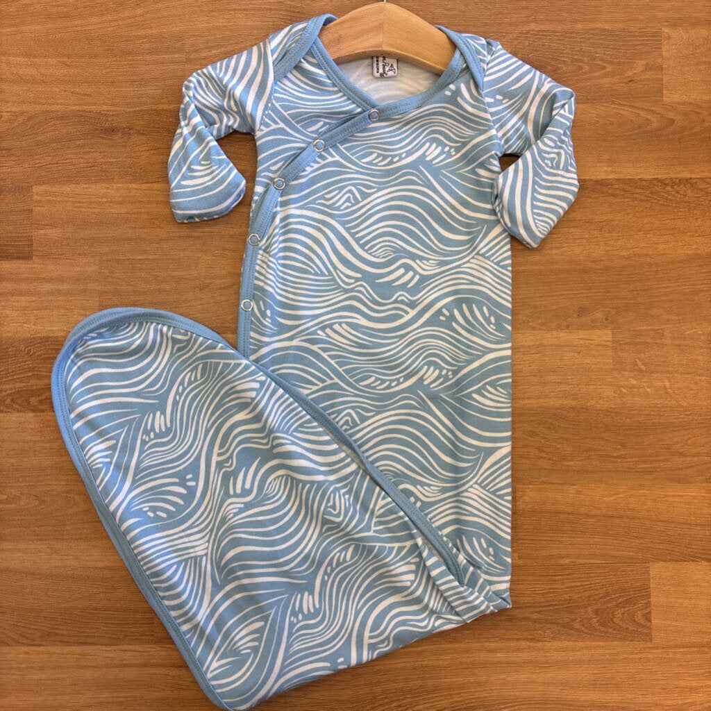 Copper Pearl Bamboo Wave Sleeping Gown - NB