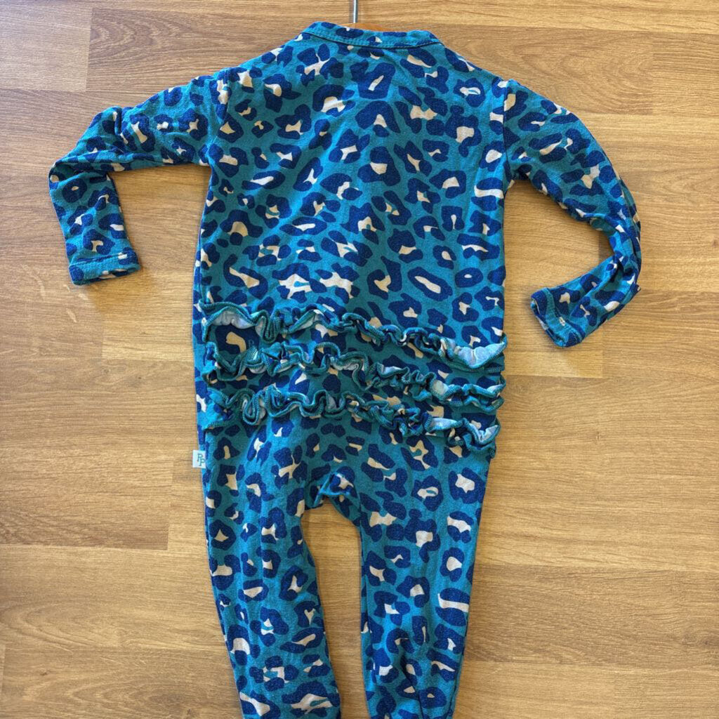 Posh Peanut Bamboo Leopard Zip Sleeper - 0/3m