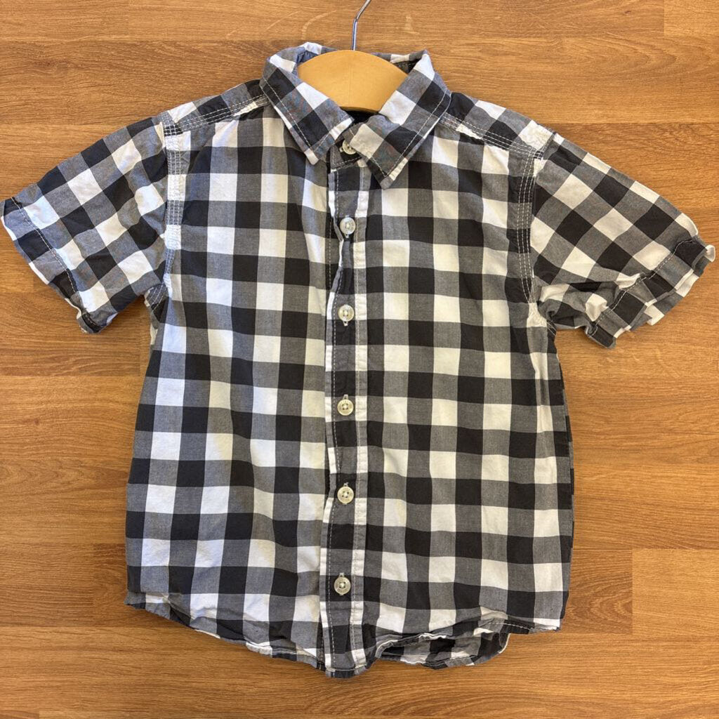 Osh Kosh Plaid SS Button Up - 3T