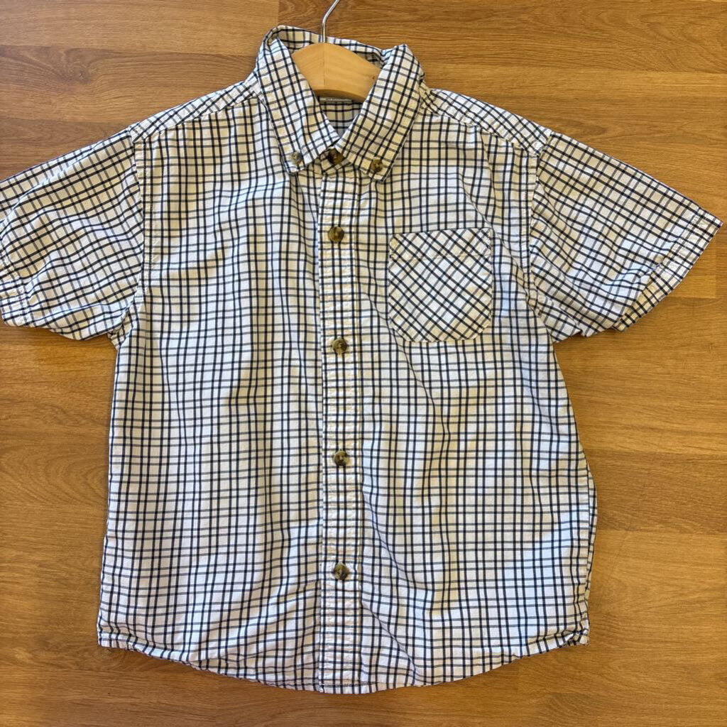 Gymboree Plaid SS Button Up 5