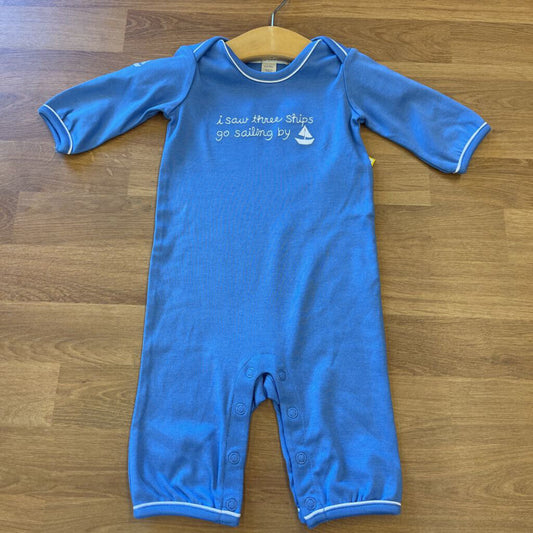 Pottery Barn Kids Ships Coverall - 0/3m