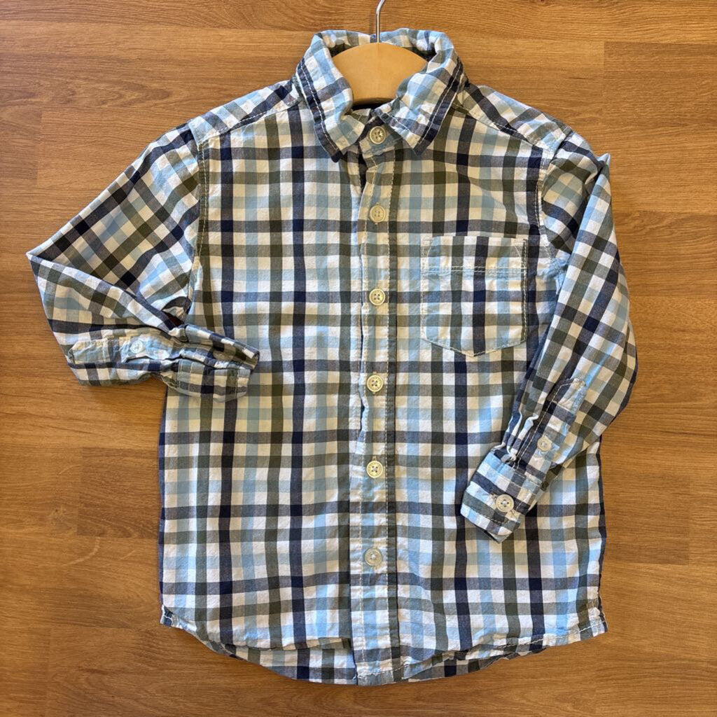 Osh Kosh Plaid LS Button Up - 3T