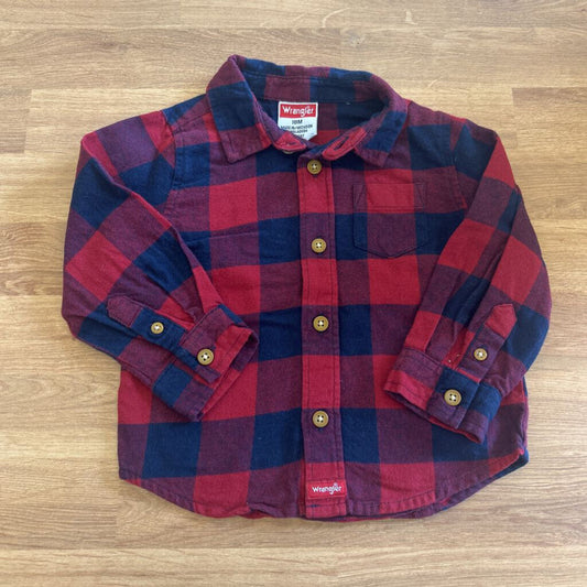 Wrangler Plaid LS Button Up - 18m