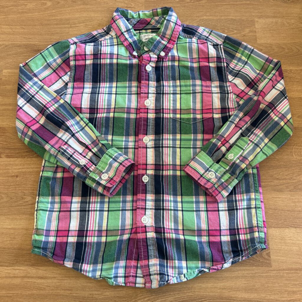 Gymboree Plaid LS Button Up - 5/6