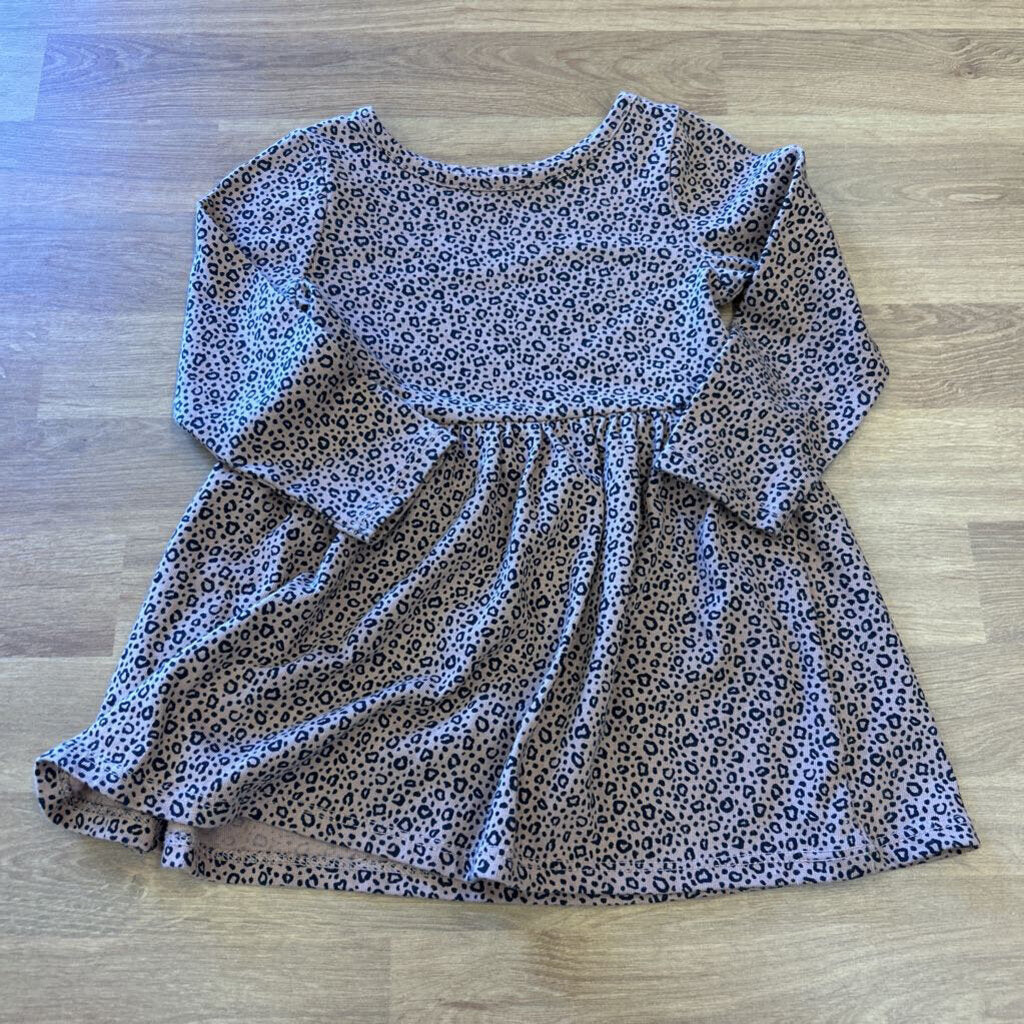 Cat & Jack Leopard LS Dress - 18m