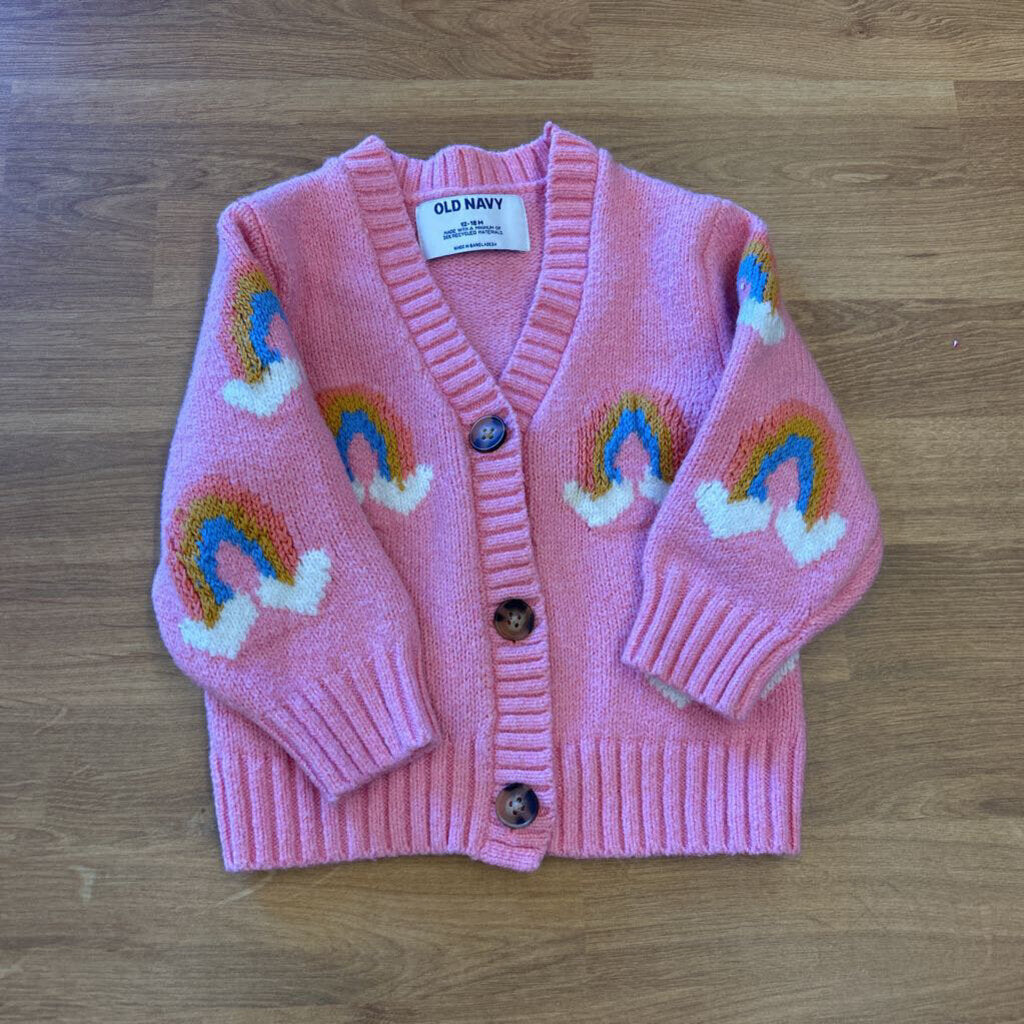 Old Navy Rainbow Cardigan - 12/18m
