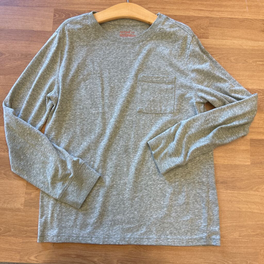 Cat & Jack Pocket LS Tee - 8