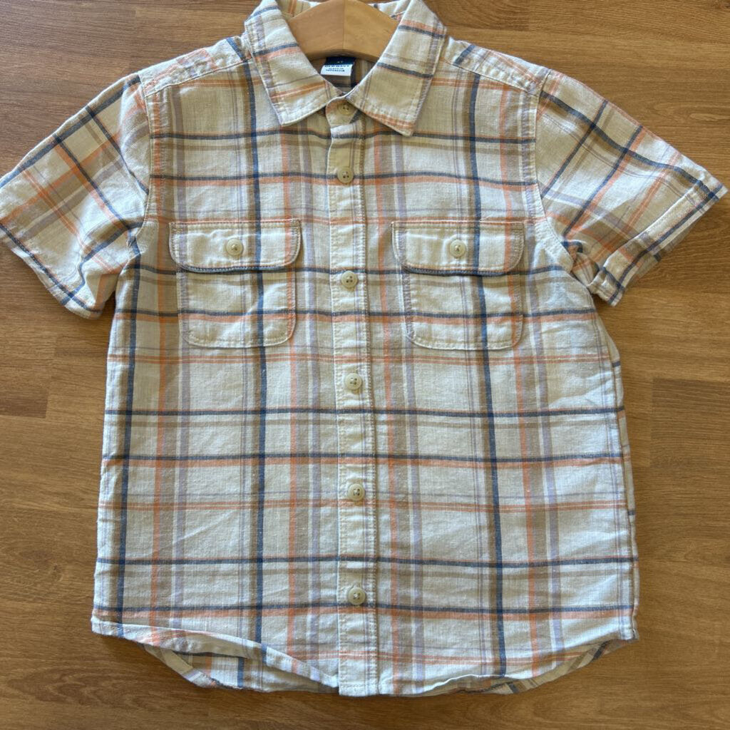 Old Navy Plaid SS Button Up - 4T
