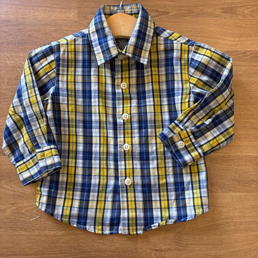 Dockers Plaid LS Button Up - 12m
