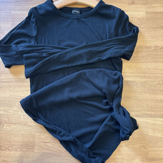 Art Class Ribbed LS Dress - 14