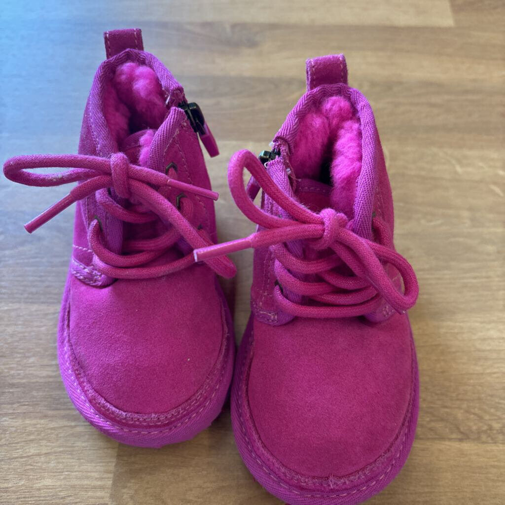 Ugg Pink Lace Up Boots - 6