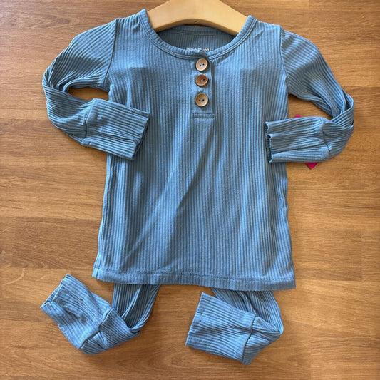 Posh Peanut Bamboo Ribbed Two Pc Set - 12/18m