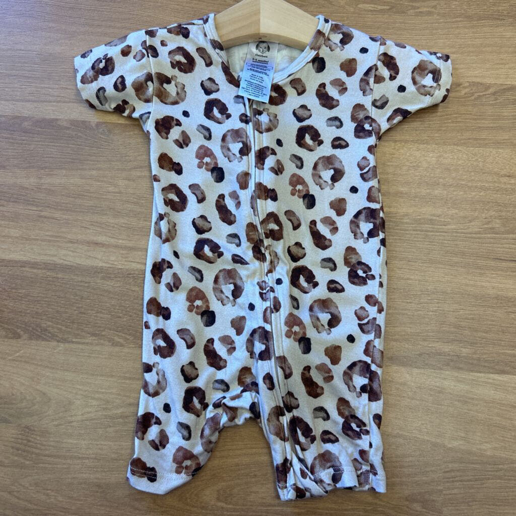 Gerber Leopard Soft Shortie Romper - 0/3m