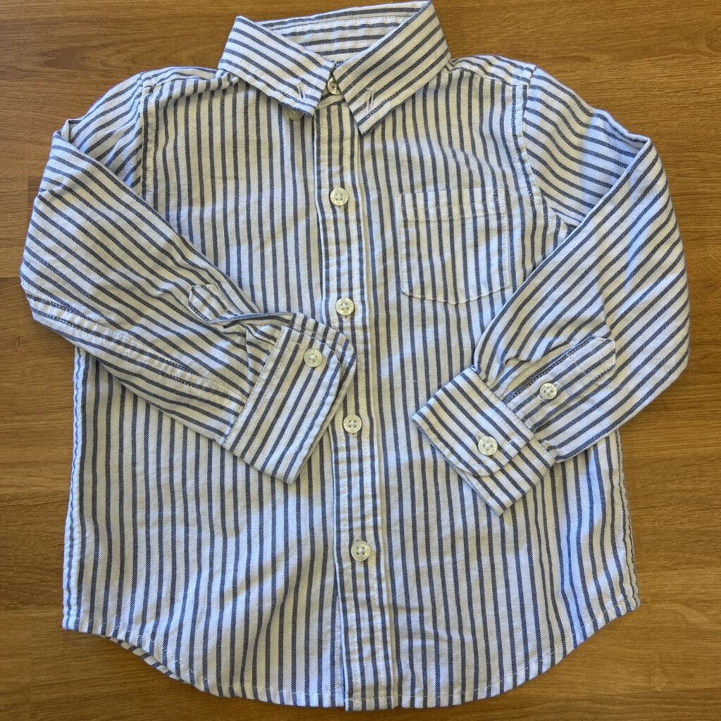Janie & Jack Stripe LS Button Up - 18/24m