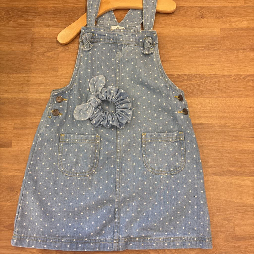 Max Studio Dot Denim Jumper w/ Scrunchie - 6