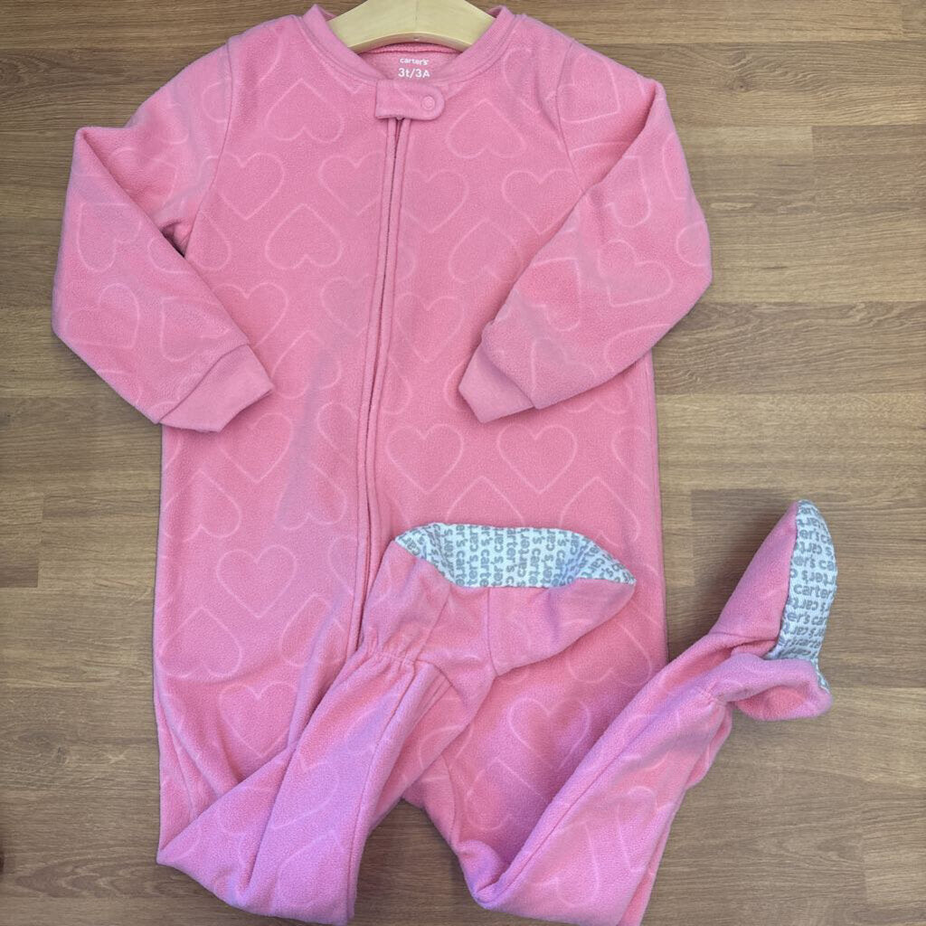 Carter's Heart Fleece Pjs - 3T