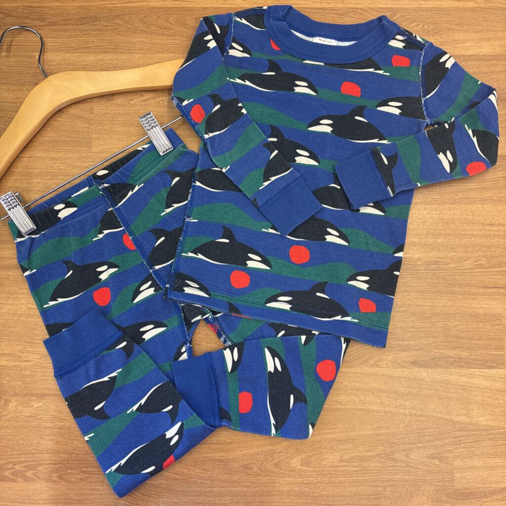 Hanna Andersson Whale Pjs (wear) - 3T