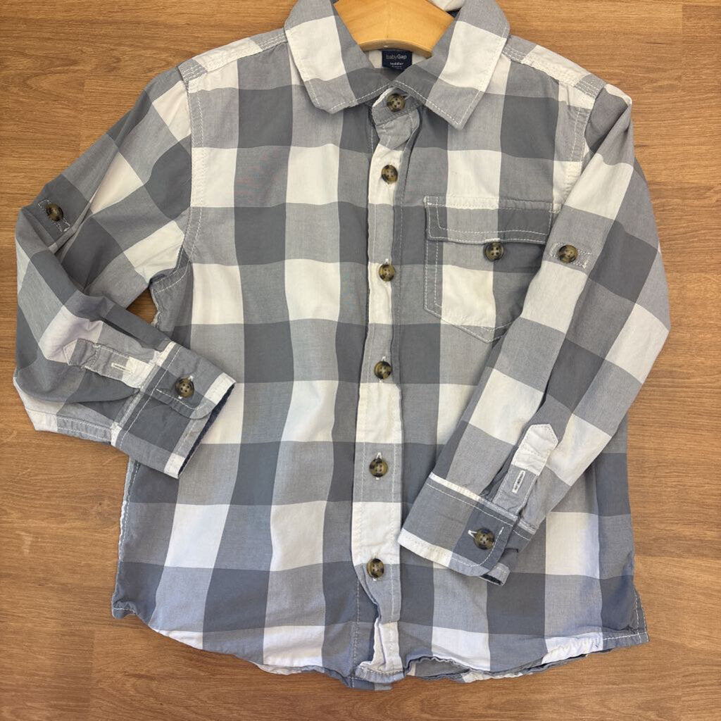 Baby Gap Check LS Button Up - 4T