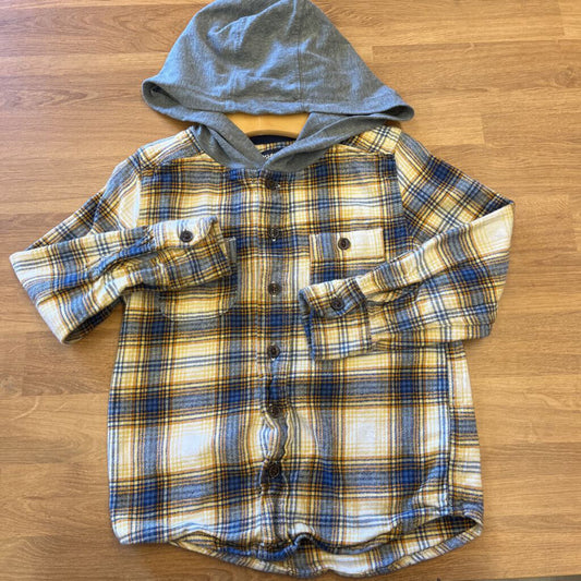 Osh Kosh Plaid LS Button Up Hoodie - 5