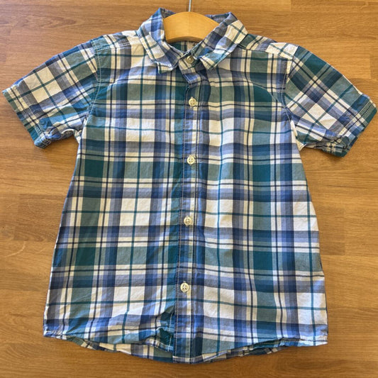 Carter's Plaid SS Button Up - 4T