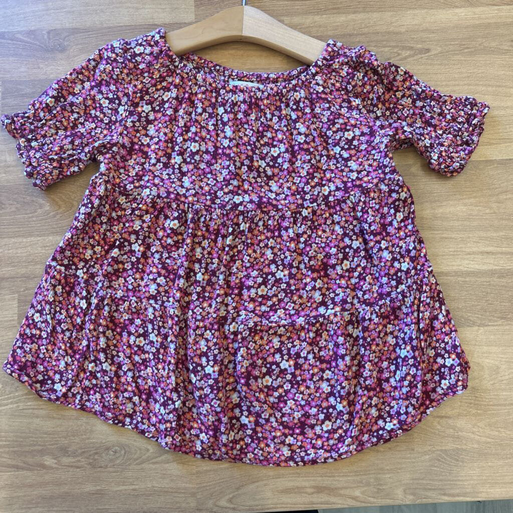 Cat & Jack Floral SS Top - 6/7
