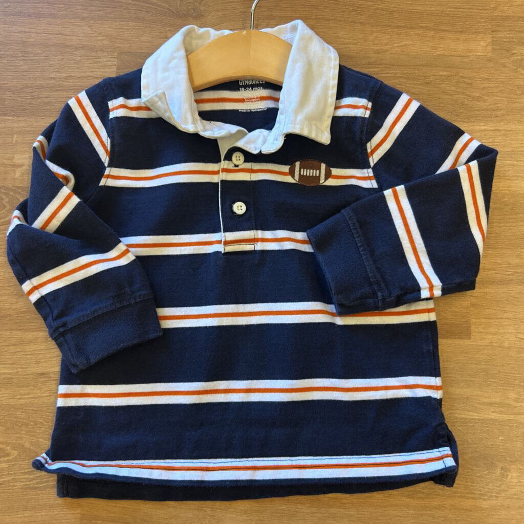 Gymboree Stripe LS Polo - 18/24m