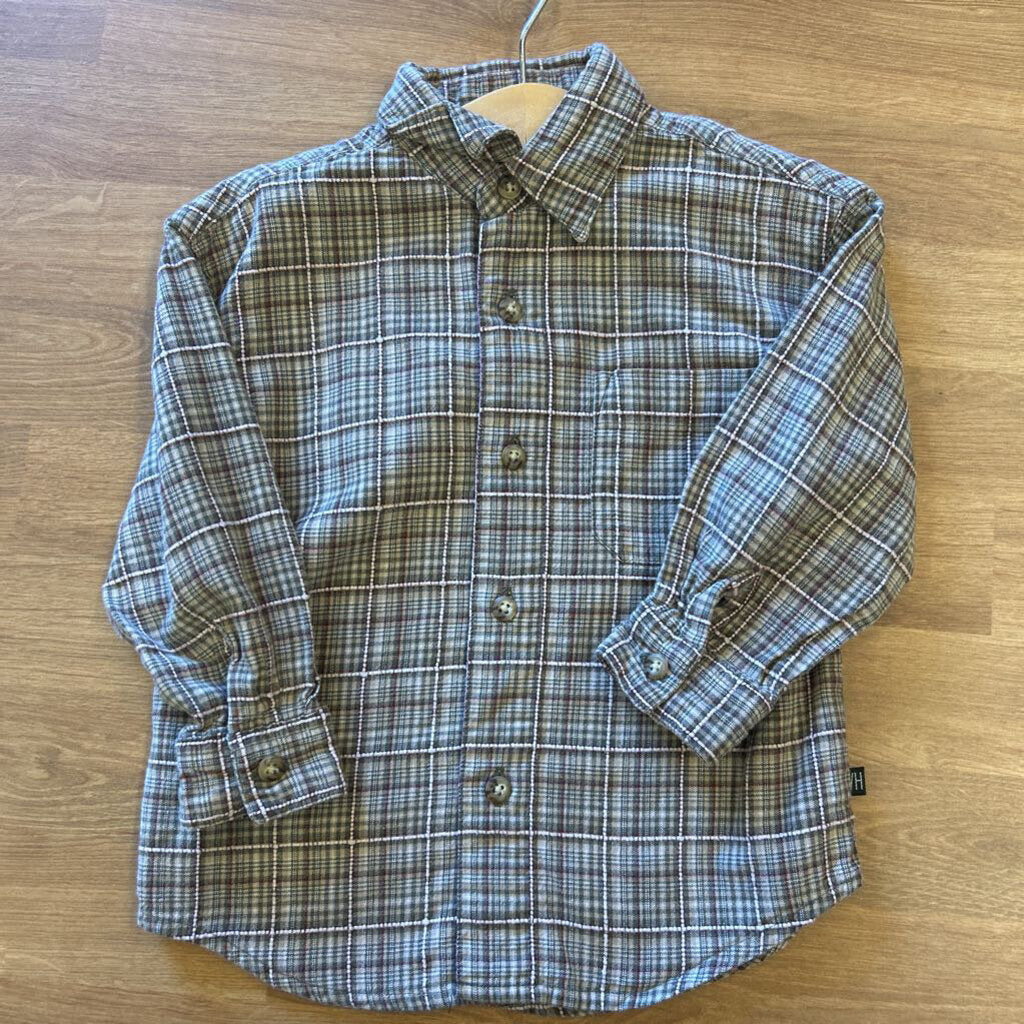 Van Hausen Plaid LS Button Up - 3T