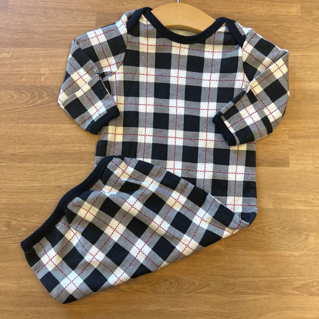 HB Plaid Sleeping Gown - 0/6m