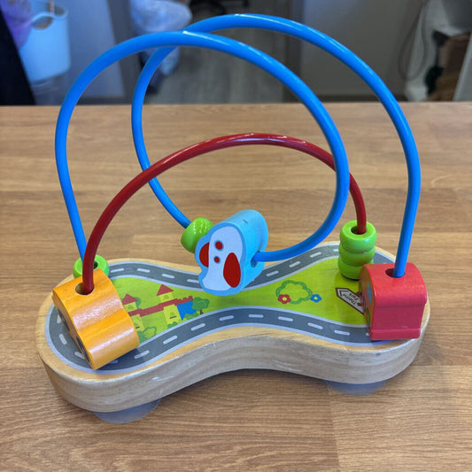 Hape Suction Wood Bead Maze Toy