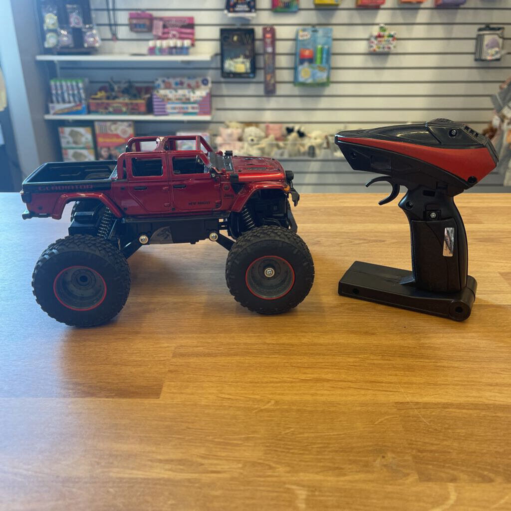 New Bright Heavy Metal RED RC Truck (small broken piece)