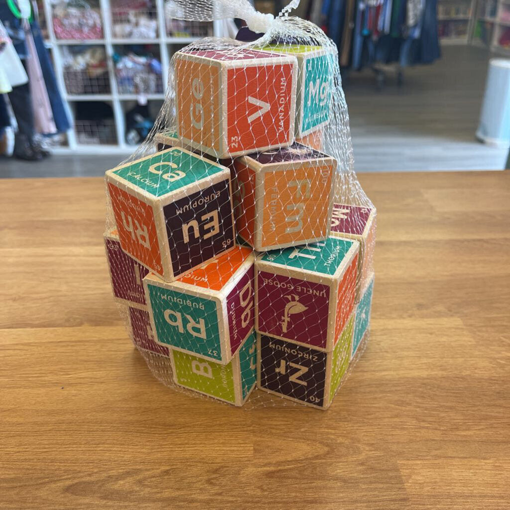 Uncle Goose Elemental Periodic Table Wood Blocks