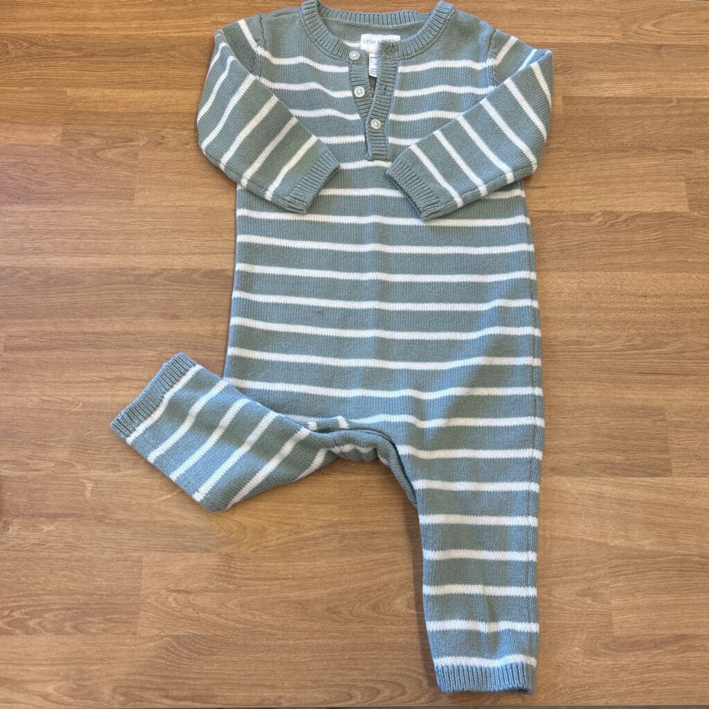 Little Planet Knit Stripe Coverall 12m