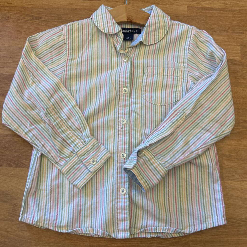 Land's End Striped LS Top 6