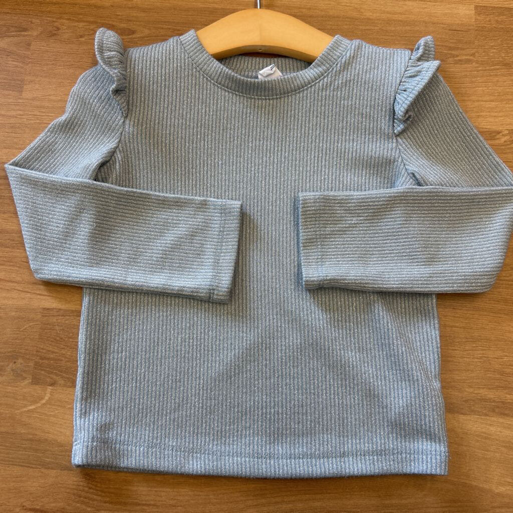 Baby Gap Shimmer Ruffle LS Top 3T