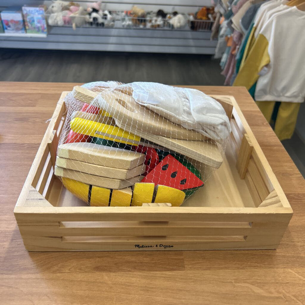 Melissa & Doug Wood Cutting Food Set