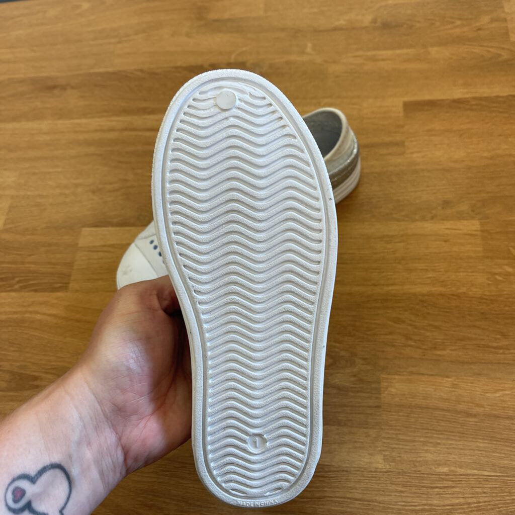 Skechers Foamies White Silver Shoe-1