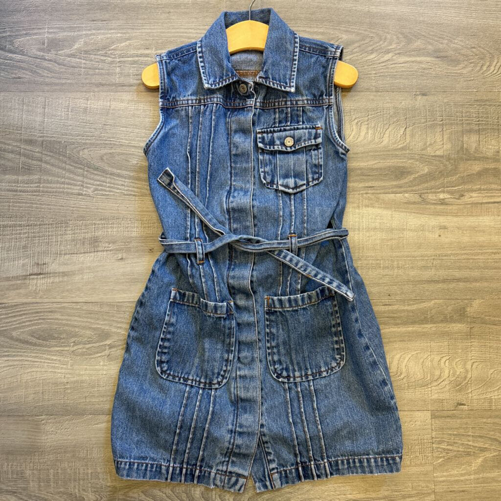 Gap Kids Denim Button Tie Dress - 5/6